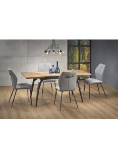   Cambell Bővíthető Étkezőasztal 140-180cm Natúr Tölgy - Fekete