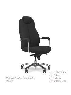 Sonata XXL forgószék fekete színben