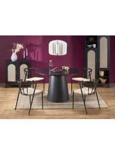 Ginter kerek étkezőasztal fekete