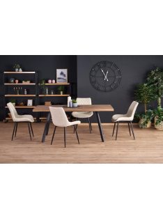   Berlin Kihúzható Étkezőasztal mézes-dió/fekete 160-220cm