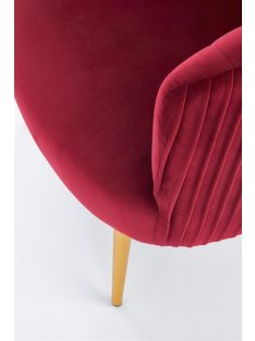 Crown fotel Sötét piros bársony szövet - Arany