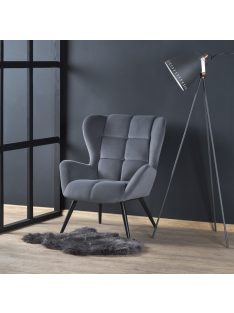 Tyrion fotel Szürke szövet - Fekete lábakkal