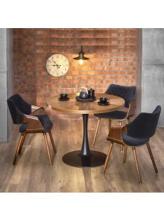Carmelo Kerek Étkezőasztal 100cm Dió - Fekete