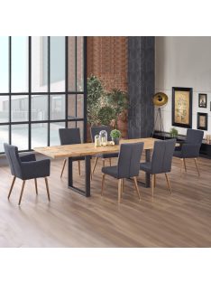   Perez Bővíthető Étkezőasztal 160-250cm Világos tölgy - Fekete