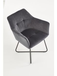 K-377 étkezőszék Szürke bársony szövet