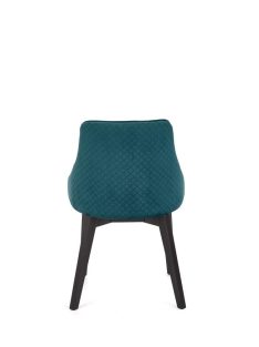   Toledo 3 steppelt étkezőszék fekete - sötét zöld bársony MONOLITH37