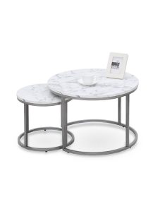 Paola dohányzóasztal szett Márvány - Ezüst
