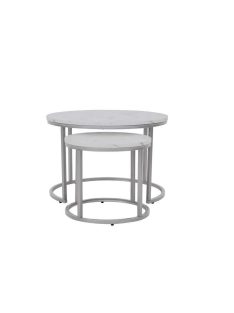 Paola dohányzóasztal szett Márvány - Ezüst