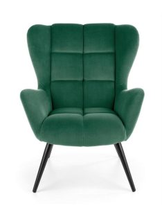 Tyrion fotel Sötétzöld szövet - Fekete lábakkal