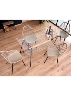 Allegro Étkezőasztal bükk/fekete 160x80cm - Fa étkezőasztalok webáruház