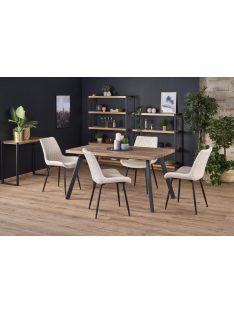 Berlin Kihúzható Étkezőasztal mézes-dió/fekete 140-180x76cm - Fa étkezőasztalok webáruház