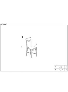 CITRONE étkezőszék sonoma tölgy - Fa étkezőszékek webáruház