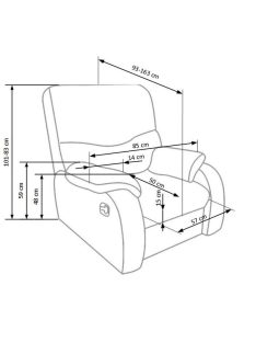 Cikkszám: 201209340974 JEFF relax fotel.