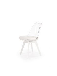 K245 étkezőszék fehér víztiszta