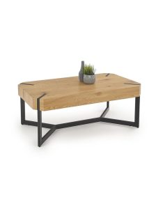 LAVIDA arany tölgy/fekete dohányzóasztal - Fa és Műanyag dohányzóasztalok webáruház