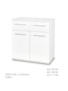 LIMA KM-1 komód fehér színben