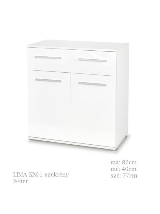 LIMA KM-1 komód fehér színben