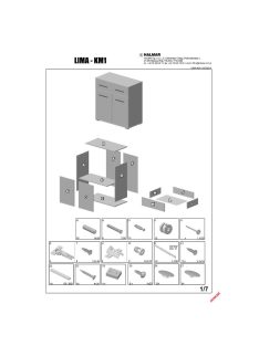 LIMA KM-1 komód Sonoma Tölgy fehér színben
