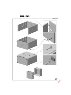 LIMA KM-3 komód fehér színben