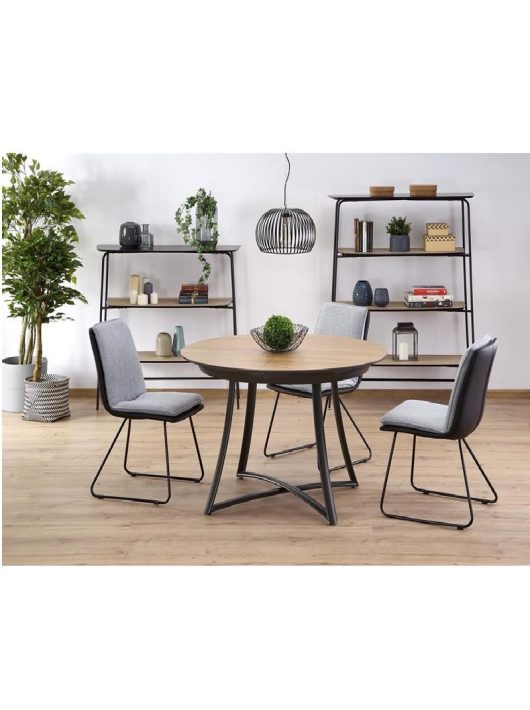 Moretti Kihúzható Étkezőasztal arany/fekete/antracit 118-148x76cm - Fa étkezőasztalok webáruház