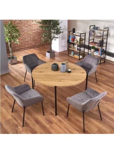 Morgan Étkezőasztal arany tölgy/fekete 120x76cm - Fa étkezőasztalok webáruház