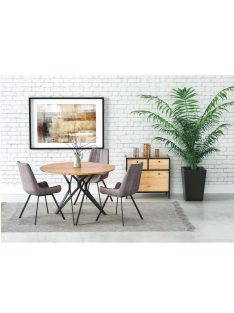 Pixel 2 Étkezőasztal arany tölgy/fekete 120x76cm - Fa étkezőasztalok webáruház