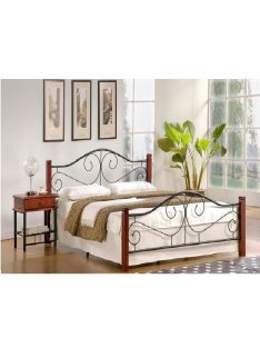 Violetta Ágy 140 cm Antik Cseresznye-Fekete