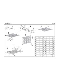 Violetta Ágykeret Antik Cseresznye 160cm - Ágykeretek webáruház
