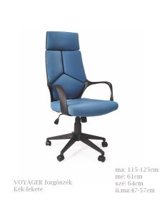 Voyager forgószék kék-fekete színben