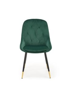K-437 étkezőszék sötétzöld bársony szövet