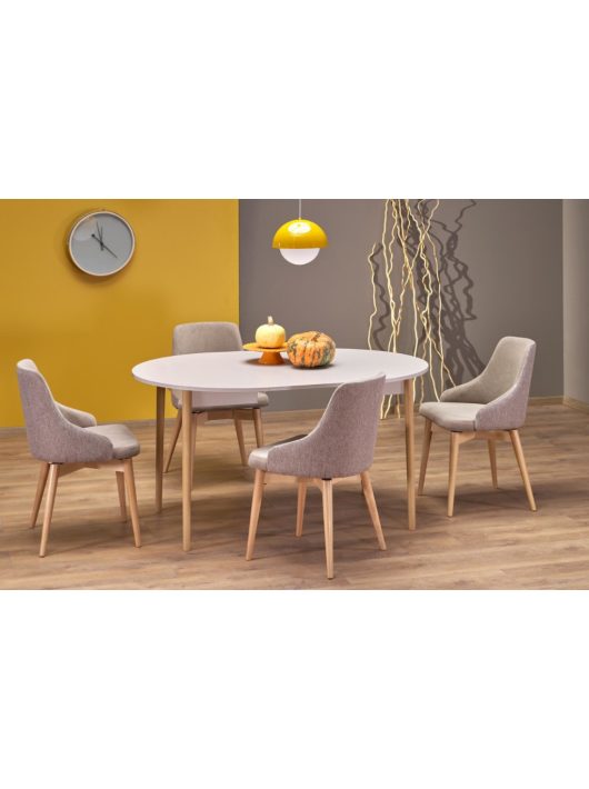 Pivot bővíthető étkezőasztal kasmír/natúr 102-142 cm