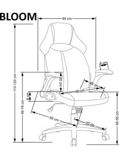 Bloom forgószék rózsaszín, fekete