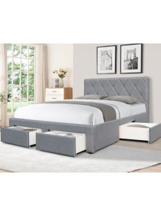 Betina Ágy Fiókokkal 140 cm Szürke-Fekete