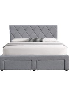 Betina Ágy Fiókokkal 140 cm Szürke-Fekete