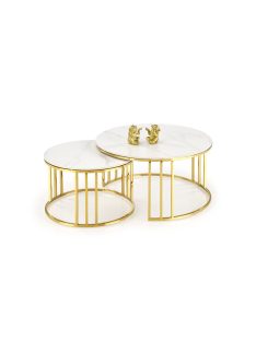 Mercury 3 üveg dohányzóasztal szett márvány