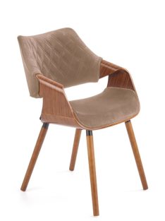 K-396 étkezőszék Dió - Bézs bársony szövet