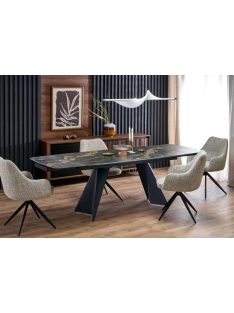 Armani bővíthető étkezőasztal fekete 165-241cm