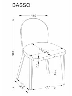 Basso szék világos dió / bézs