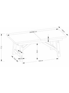 Fiesta bővíthető étkezőasztal 200-280 cm