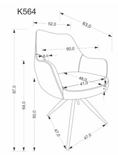 K564 étkezőszék bézs