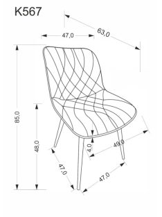K567 étkezőszék bézs