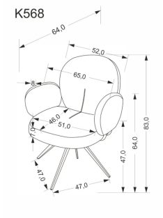 K568 étkezőszék sötét bézs