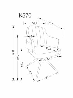 K-570 étkezőszék bézs
