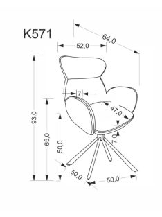 K-571 étkezőszék sötétbézs