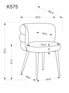 K-575 étkezőszék szürke