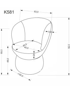 K-581 étkezőszék bézs