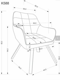 K-588 forgószék bézs