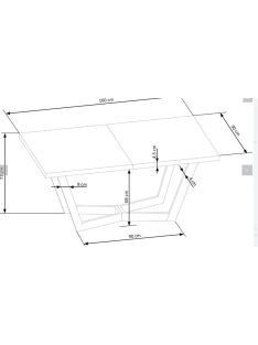 Massive 3 bővíthető étkezőasztal