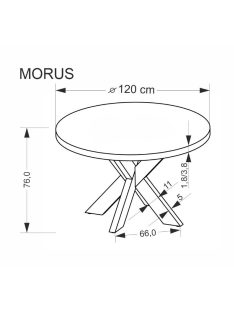 Morus kör étkezőasztal