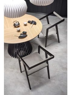 Miyaki étkezőasztal bükk, fekete 120cm